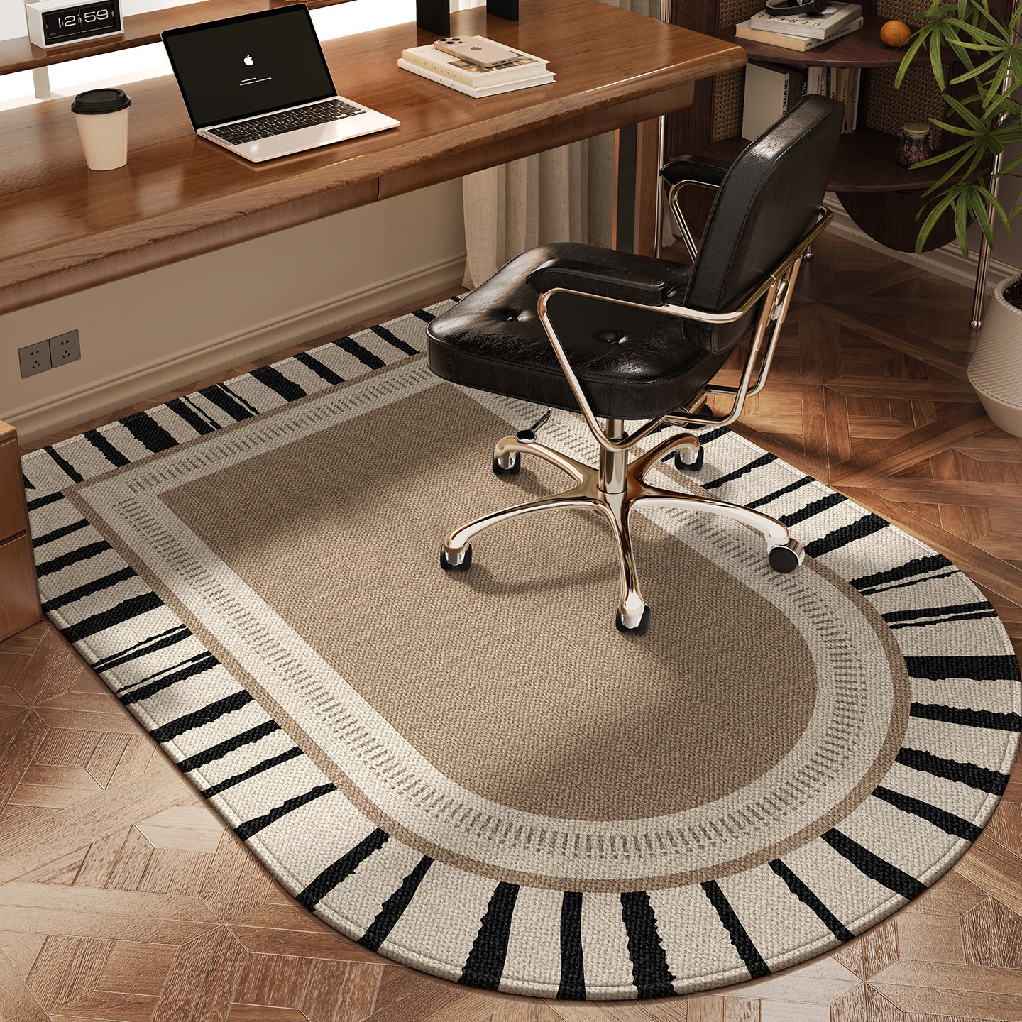 高级感拱形书房电脑椅地垫电竞椅转椅书桌下地毯梳妆台椅子脚垫,居家布艺,转椅地垫,淘宝优惠券,粉丝福利购,淘宝优惠卷