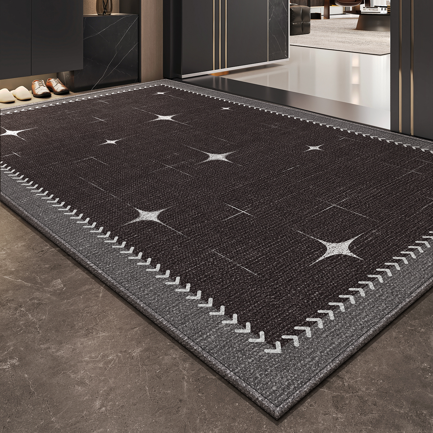 高端地垫入户门垫新款耐脏进门脚垫家用大门口玄关客厅可裁剪地毯