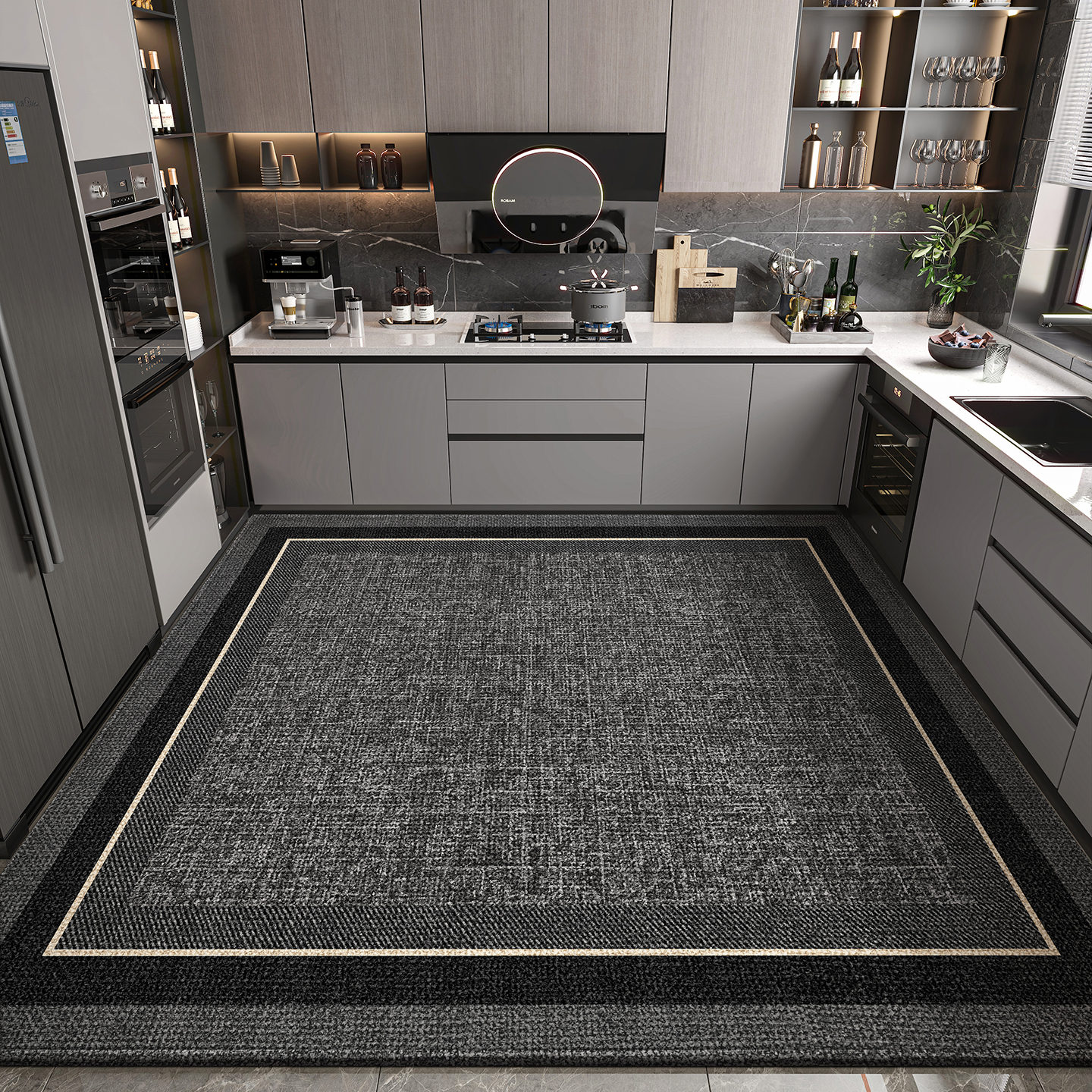 厨房地垫防水防油可擦免洗