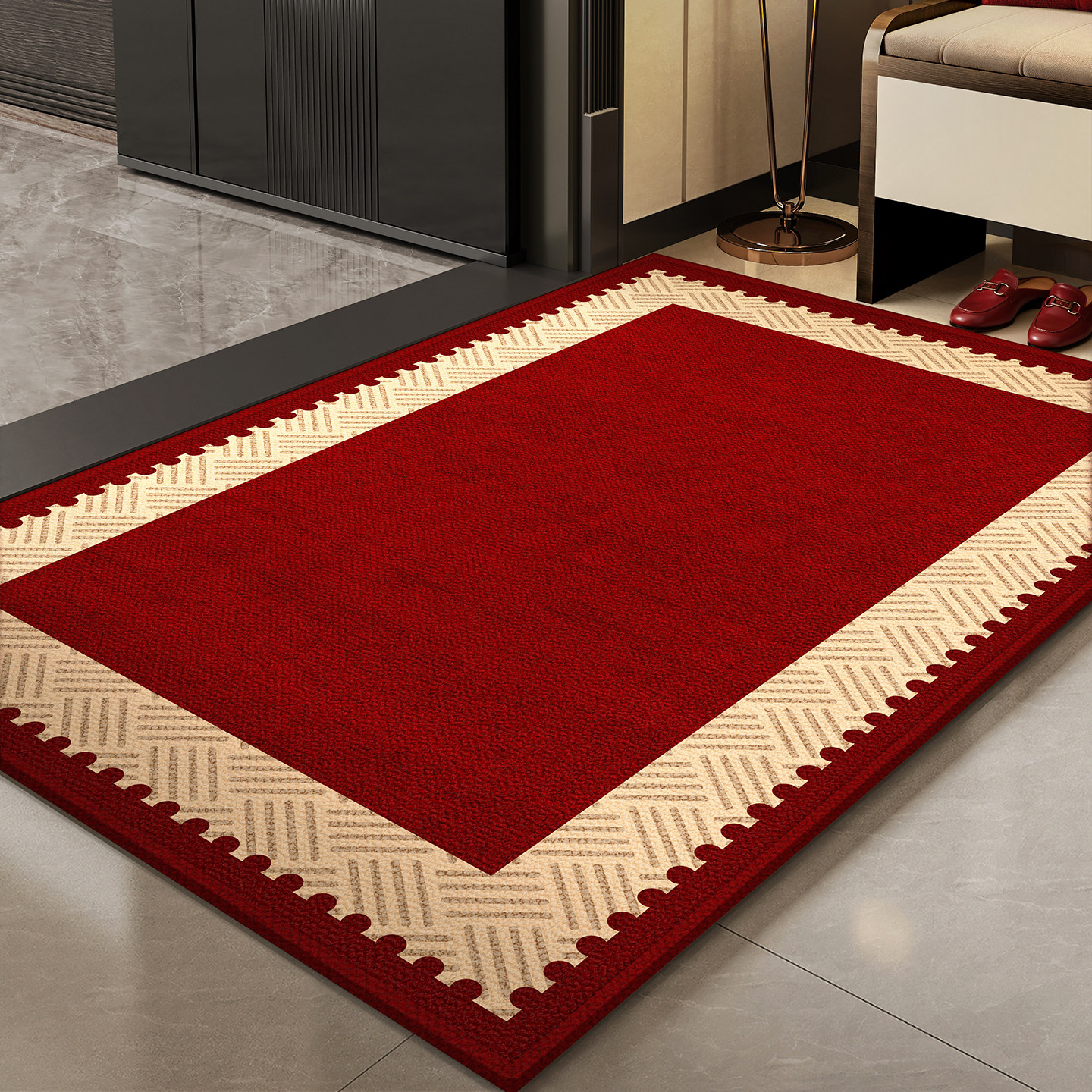 入户门地垫进门门口防滑门垫新房乔迁喜庆入户地毯红色家用脚垫子,居家布艺,入户地垫,淘宝优惠券,粉丝福利购,淘宝优惠卷