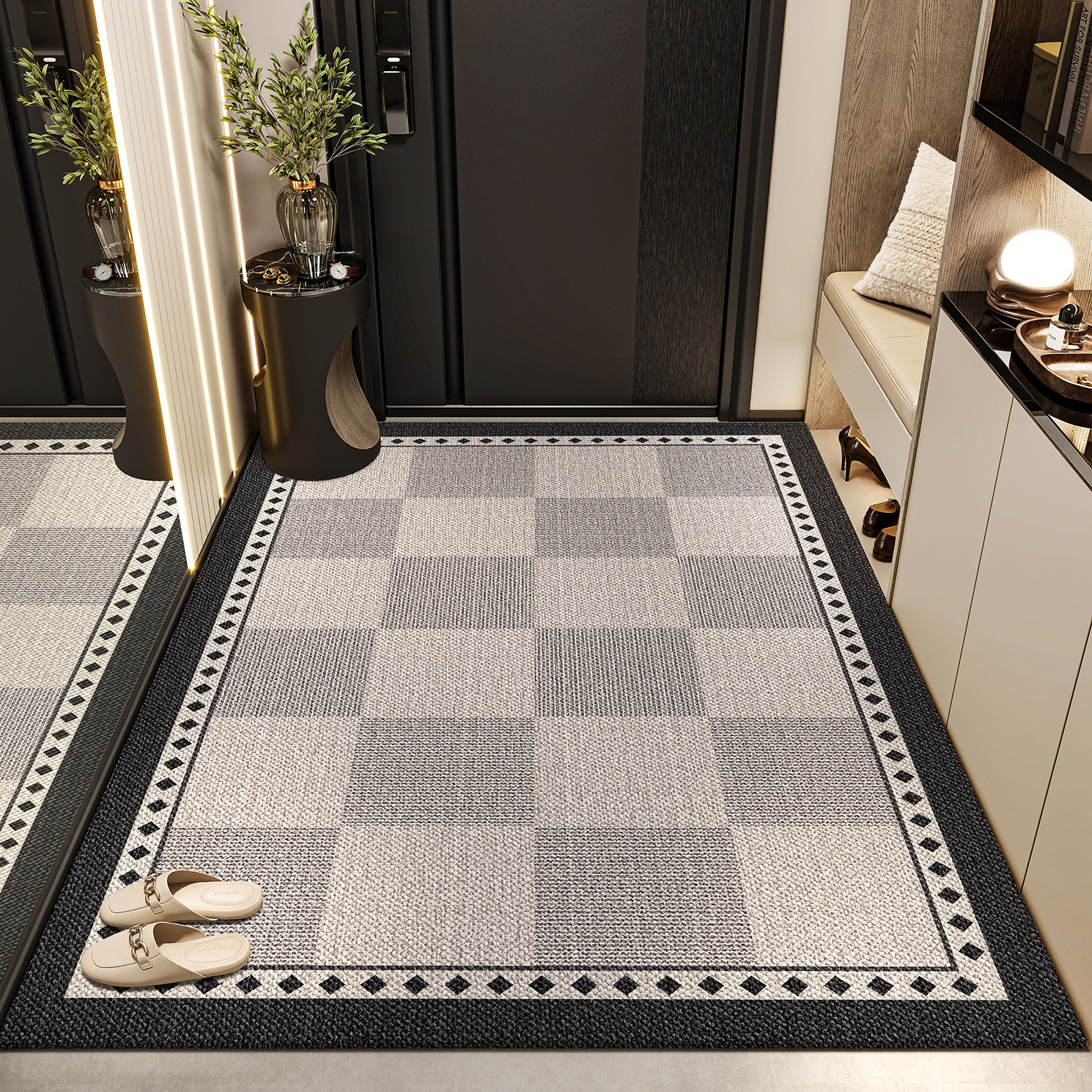 地垫入户门垫高级感防滑耐脏玄关地毯进门口家用除尘脚垫子可裁剪,居家布艺,入户地垫,淘宝优惠券,粉丝福利购,淘宝优惠卷