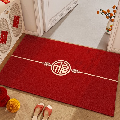 门口地垫进门门垫红色乔迁喜庆入户门地垫门前室外防滑家用脚垫子