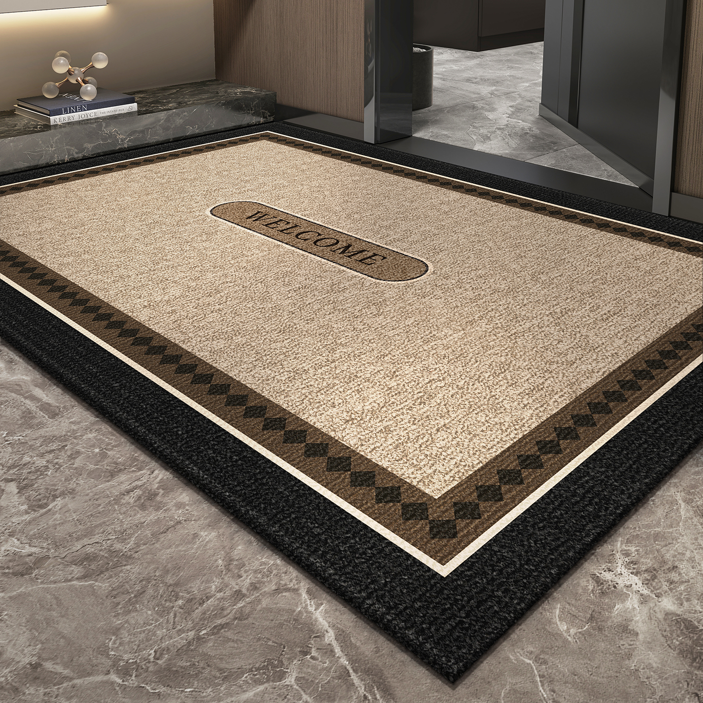 轻奢地垫入户门垫门口地毯入户门地垫耐脏进门家用入门脚垫可定制