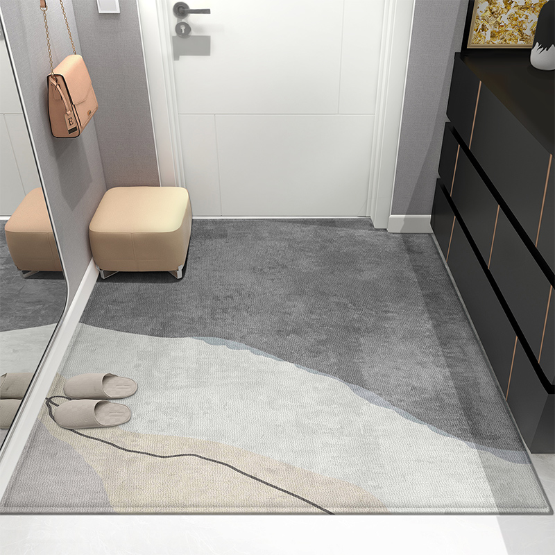 轻奢简约比利时绒入户防滑地垫