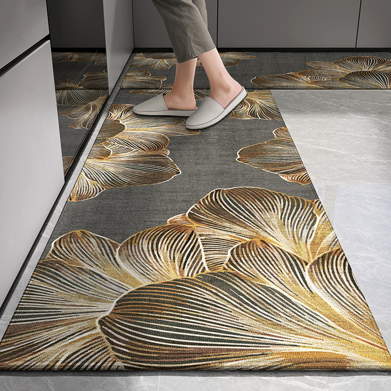 厨房地垫2024新款防滑防油可擦免洗地毯防水耐脏免清洗专用脚垫子,居家布艺,厨房地垫,淘宝优惠券,粉丝福利购,淘宝优惠卷