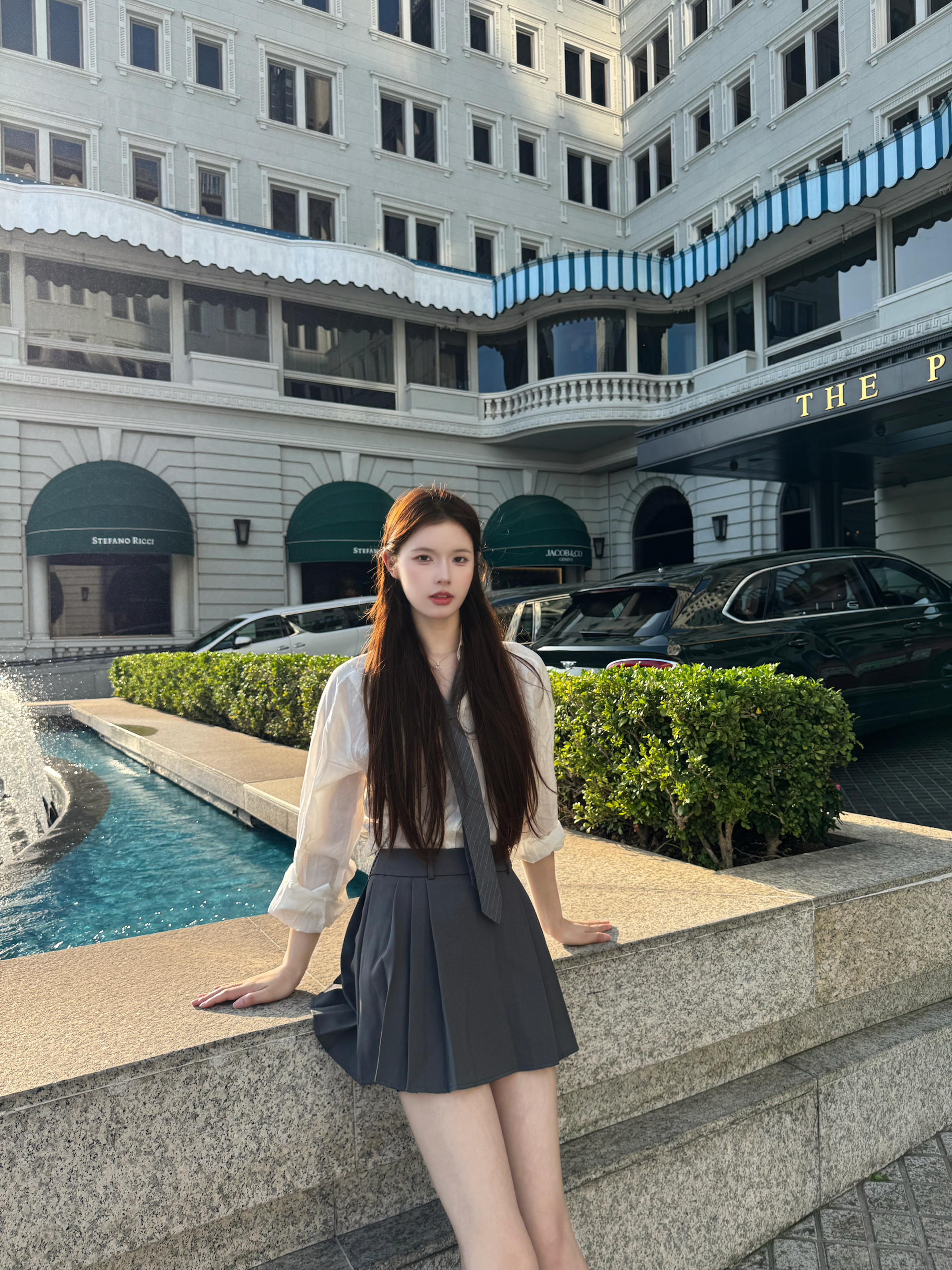 【黄北北定制】设计JK制服套装女学院风衬衫百褶裙两件套