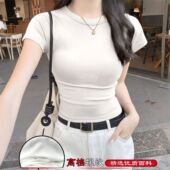 小飞袖 T恤上衣 抗起球短袖 打底衫 纯色百搭时髦透气通勤2026年新款