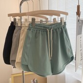 女夏宽松显瘦高腰直筒休闲居家跑步热裤 特大码 300斤运动阔腿短裤