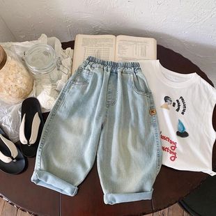儿童韩版 2026新款 柔软牛仔防蚊裤 男孩夏装 子 男童夏季 薄裤 休闲长裤