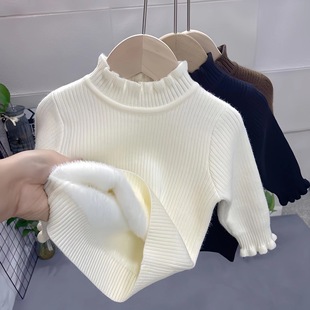 女童一体绒毛衣2026新款儿童毛衣加绒款柔软亲肤抗起球高品质款