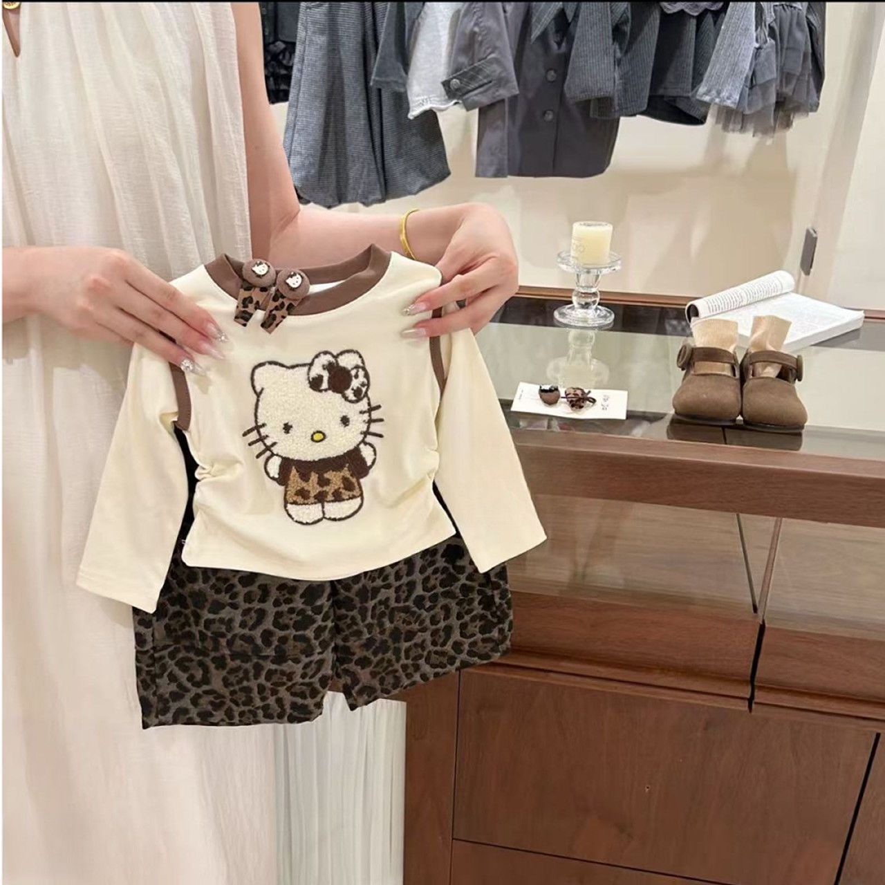 女童春秋季套装新款长袖T阔腿裤