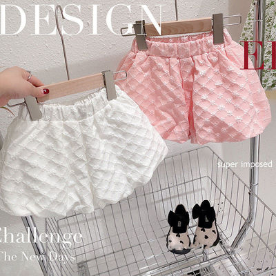 夏季新款女童可爱洋气花苞裤