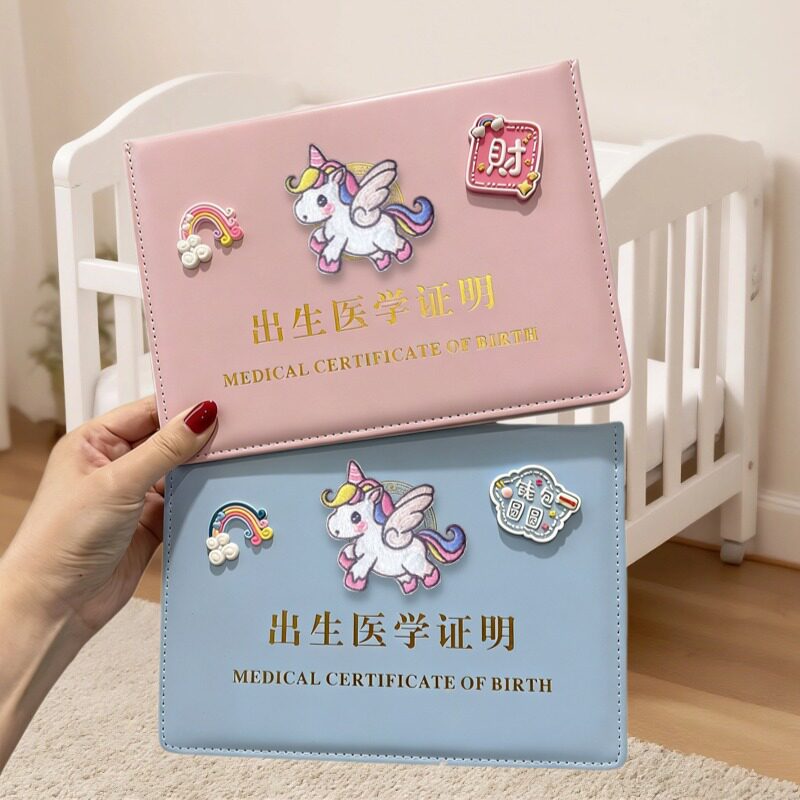 2026马年宝宝新版医学出生证明保护套婴儿疫苗本预防针接种证皮套