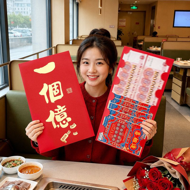 2027新年新款超大红包袋通用利是封个性创意春节网红款仪式氛围感图片