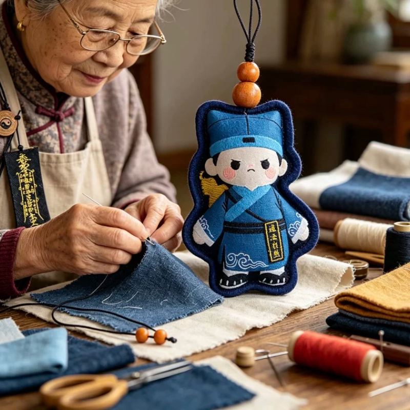 平安护身小法师香囊贵人吉福包包随身挂件护身符手作中高考护身符