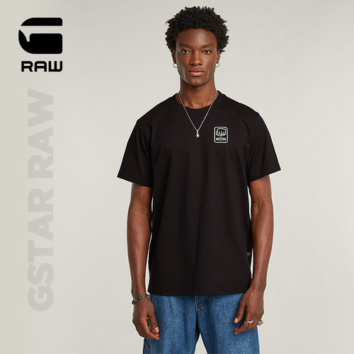 gstar男士短袖背部印花T恤衫