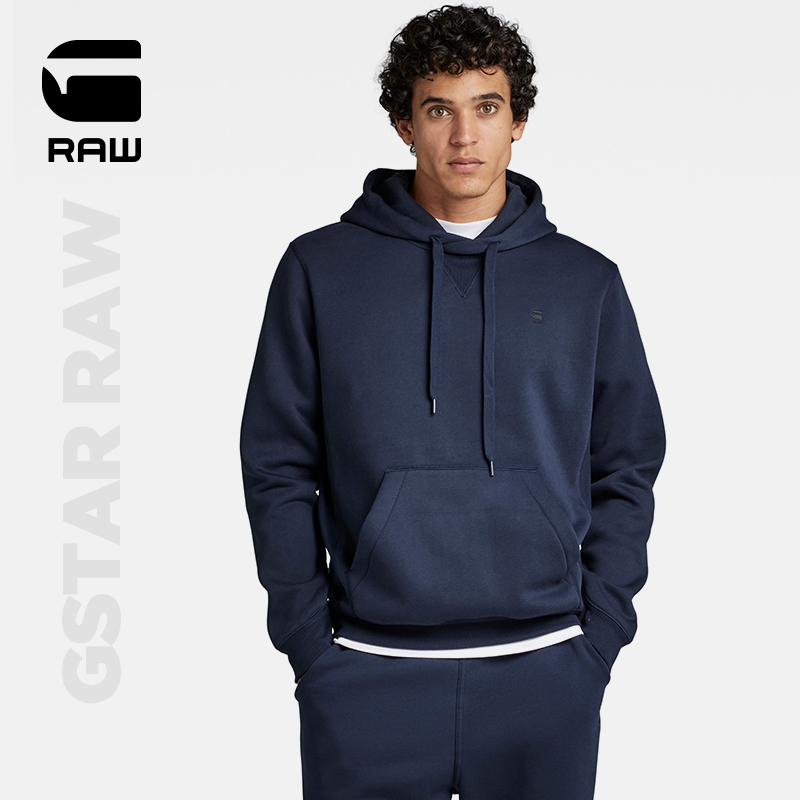 G-STAR RAW PremiumCore春秋季连帽运动衫针织直筒卫衣男士D16121