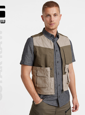 G-STAR RAW男士马甲P-35T夏季休闲舒适马甲痞帅潮流百搭款D24287