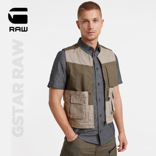 G-STARRAW马甲无袖可调节拉绳