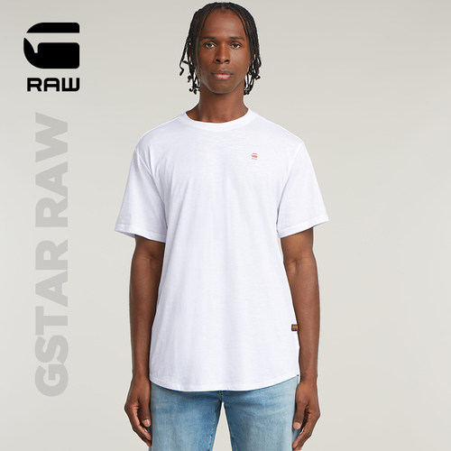 gstar男士夏季白色短袖T恤