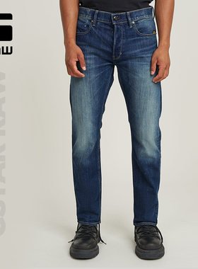 G-STAR RAW牛仔裤Mosa直筒美式潮流男士厚长裤修身男下装D23692