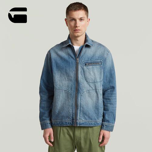 G-STAR男款痞帅拉链教练夹克