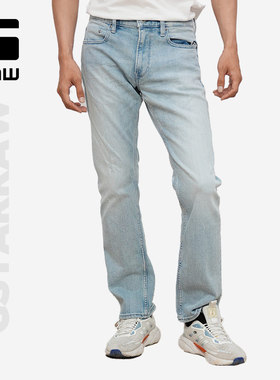 G-STAR RAW男士春秋Mosa直筒时尚弹力简约牛仔裤浅色百搭D23692