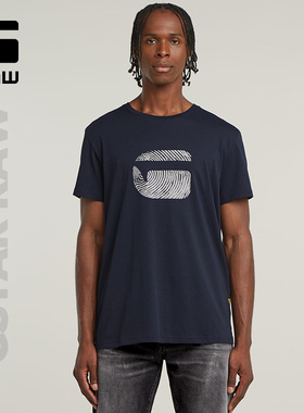 G-STAR RAW男士短袖t恤夏季舒适棉质上衣美式百搭半袖男潮D26041