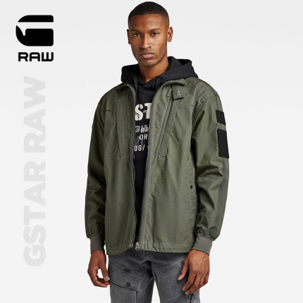 G-STAR RAW 春秋新品条带设计男士立领潮流帅气休闲夹克D21980