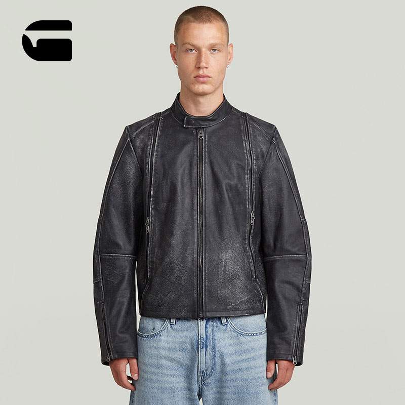 G-STAR男士飞行员夹克皮衣