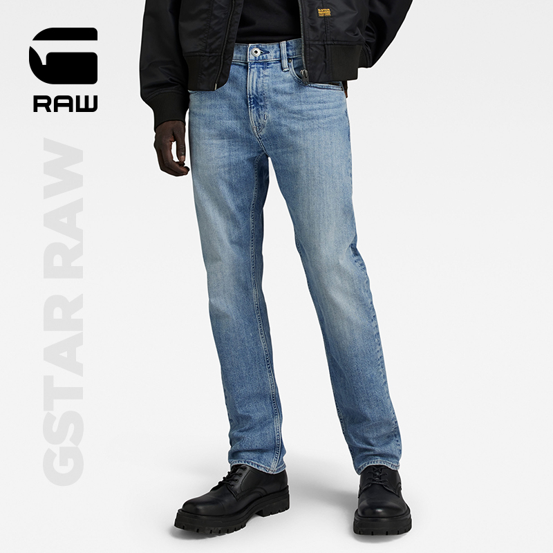 G-STAR RAW男士牛仔裤春秋款Mosa弹力常规直筒挺括潮裤下装D23692