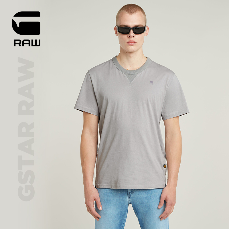 gstar男士夏季灰色短袖T恤