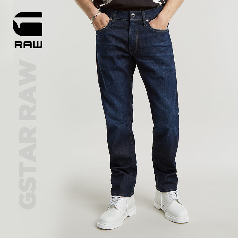 G-STAR RAW男士12.5oz秋季Mosa直筒修饰弹力牛仔裤简约百搭D23692