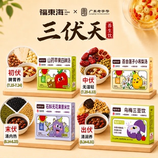 福东海儿童三伏天养生饮山药苹果四神汤养脾胃水乌梅三豆饮薏米饮