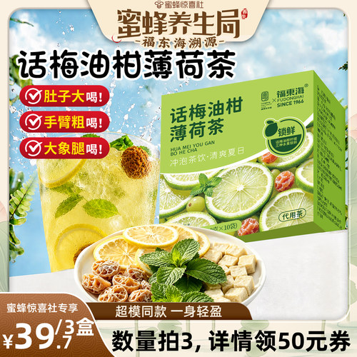 福东海话梅油柑薄荷茶夏日冷泡茶