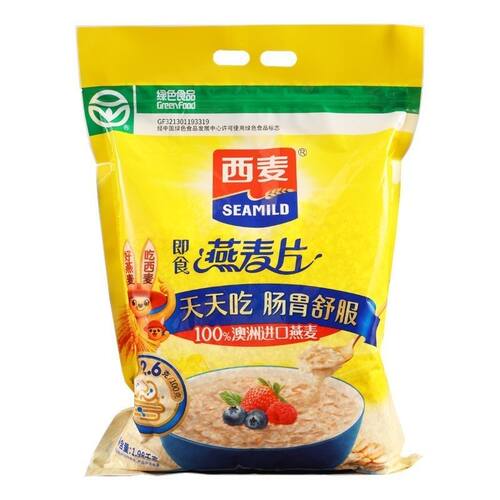 西麦燕麦片冲泡即食原味无糖精营养免煮代早餐冲饮