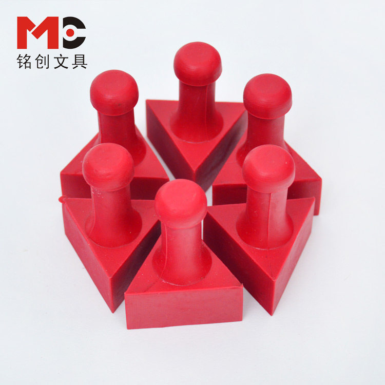固安橡皮批发 红胶红章印章材料 刻章材料塑料印章三角菱形