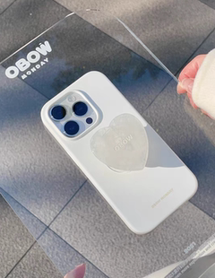 OBOW 爱心天然石片伸缩气囊手持懒人通用粉色白色