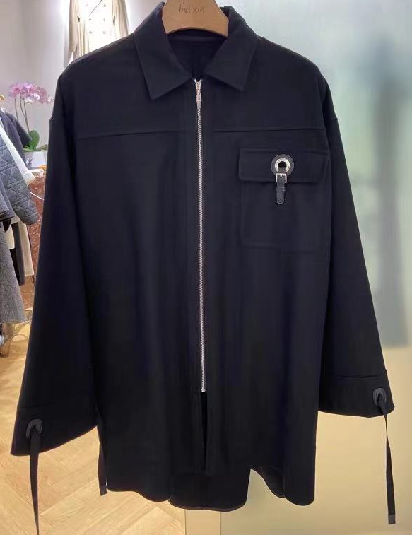 【贵妇班高定】BX1826口袋铁环扣羊绒外套