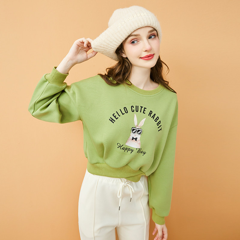 法式复古套头卫衣女春秋季2026新款小众设计感休闲百搭小个子上衣