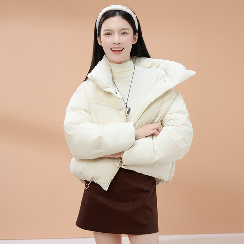 zklin设计感立领羽绒服女面包服