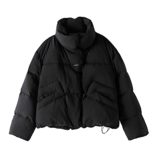 高端洋气千金感黑色短款羽绒服女2025冬季巨超好看新款小个子外套