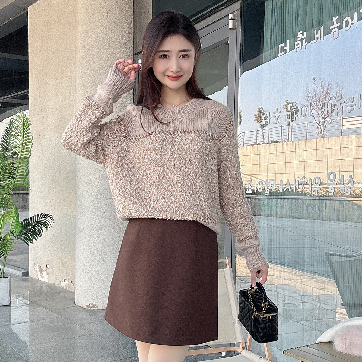宽松慵懒风高级感毛衣女