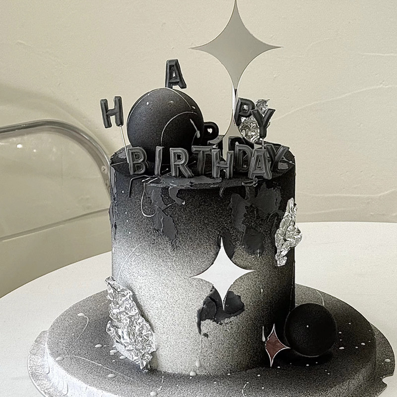 高级喷砂肌理感生日蛋糕装饰星芒生日蛋糕喷砂甜品创意造型蛋糕,节庆用品/礼品,蛋糕/烘焙装饰用品,淘宝优惠券,粉丝福利购,淘宝优惠卷