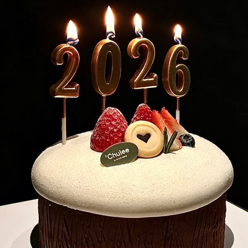 2026仪式感元旦新年跨年蛋糕装饰金色数字蜡烛插件饼干甜品,节庆用品/礼品,蛋糕/烘焙装饰用品,淘宝优惠券,粉丝福利购,淘宝优惠卷
