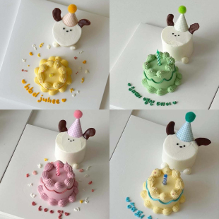 ins风迷你帽成品小帽子DIY创意免手工卡通猫小狗帽材料包蛋糕装 饰