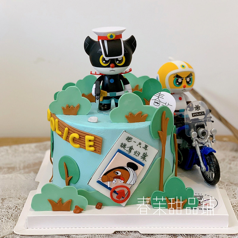 黑猫警长动画片卡通IP人物摩托车警长猫鼠儿童生日蛋糕装饰摆件,节庆用品/礼品,蛋糕/烘焙装饰用品,淘宝优惠券,粉丝福利购,淘宝优惠卷
