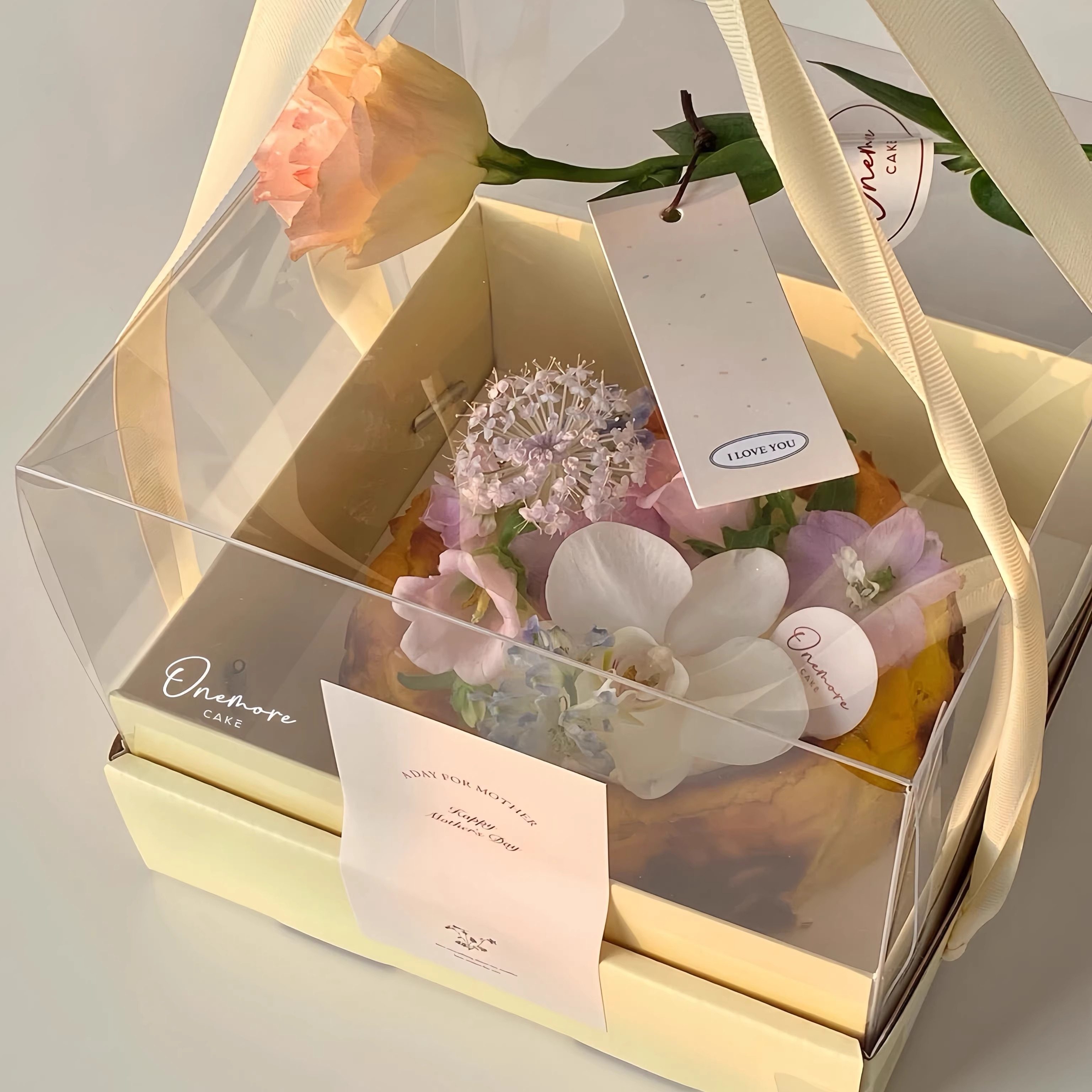 母亲节4寸6寸透明慕斯蛋糕装饰打包盒手提盒鲜花蛋糕盒mom插件,节庆用品/礼品,蛋糕/烘焙装饰用品,淘宝优惠券,粉丝福利购,淘宝优惠卷