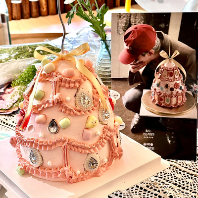 网红GD权志龙同款宝石蛋糕装饰