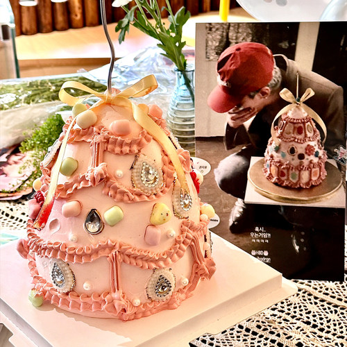 网红GD权志龙同款宝石蛋糕装饰